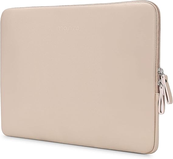 MOSISO Laptop Sleeve Bag 13.3 inch PU Leather Padded Bag Waterproof Case