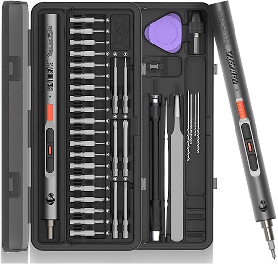Mini Electric Screwdriver Set with Drilling,250RPM,0.15-0.6N.m,for Phone,PC