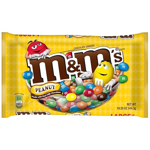 M&M'S Peanut Chocolate Candy 19.2-Ounce Bag