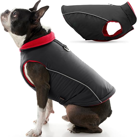 Gooby Sports Vest Dog Jacket, Black, Small