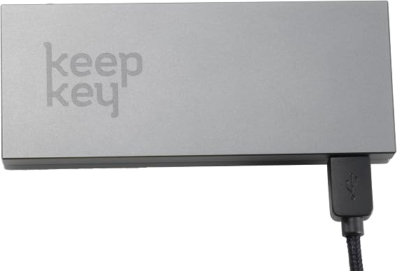 Crypto Hardware Wallet Cold Storage Wallet with On-Device Confirmation, Secure Offline Crypto Storage (USB, Classic Grey)