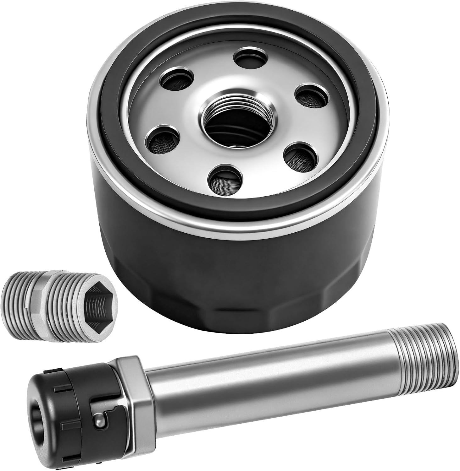 MIU13767 AM131611 AM125424 Easy Change Conversion Kit Compatible with JohnDeere Lawn and Garden Tractor MIU13767B, S160, S130, E120, E130, E150 & With 1 Oil Filter, 1 Drain Plug, 1 Adapter Fitting