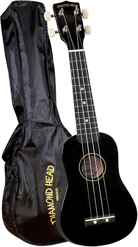 Diamond Head DU-100 Rainbow Soprano Ukulele - Black