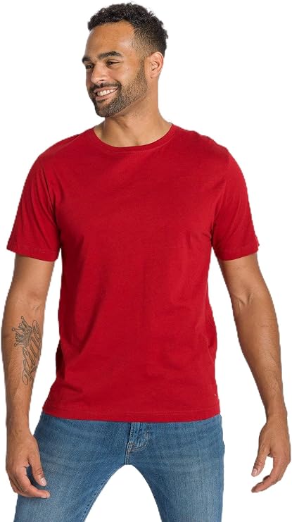 Ably Tourist Men's Cotton Pocket-Less T-Shirt | Repels Liquids, Stains, and Odors