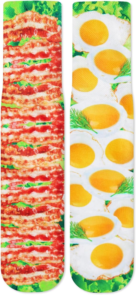 Benefeet Sox Men Funny Crazy Socks Novelty Cool Funky 3D Printed Crew Socks | Medium, Unisex Funny Patterned Basketball Tube Socks Boys Teens Adults Christmas Gag Gifts