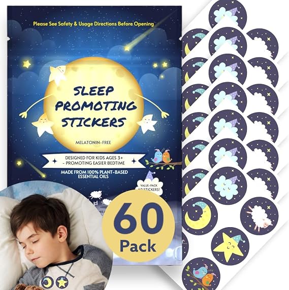 60PCS Zen Sleep Patches for Kids & Adults, Melatonin-Free with Natural Oils