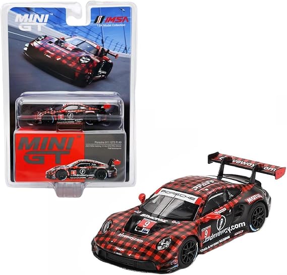 Diecast Collectibles Model Car Compatible with Mini GT 1:64 Porsche 911 GT3 R #9 GTD PRO Pfaff Motorsports IMSA 2023 Sebring 12 Hrs. Winner Limited Edition MGT00770