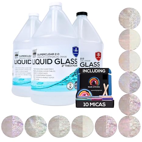 Superclear Deep Pour Epoxy Resin 3G + Mica Powder Ghost Variety Kit