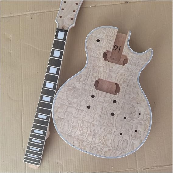 TSTS DIY Guitar Kits 1 Set DIY Guitar Mahogany Body Unfinished Electric Guitar Kit