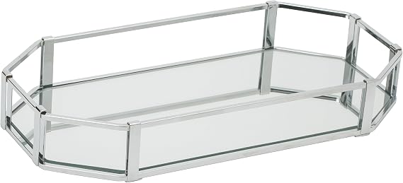 Octangular Design Mirror Vanity Tray