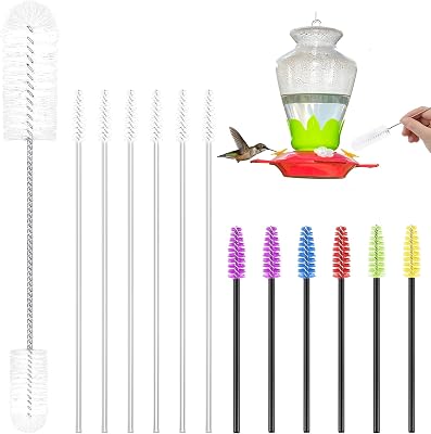 37 Pieces Hummingbird Feeder Cleaning Brush 3 Size Mini Nylon Tube Brushes Set 2 in 1 Double Headed Hummingbird Brush Cleaner for Bottles Tubes Jars Bird FeederWhite