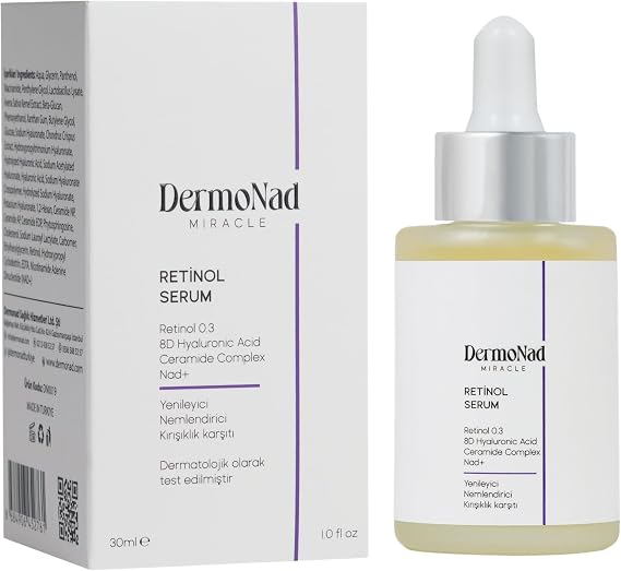 Retinol Serum Onarıcı 0.3 30 ml (NAD+ 8D Hyalüronik Asit, Ceramide Complex)