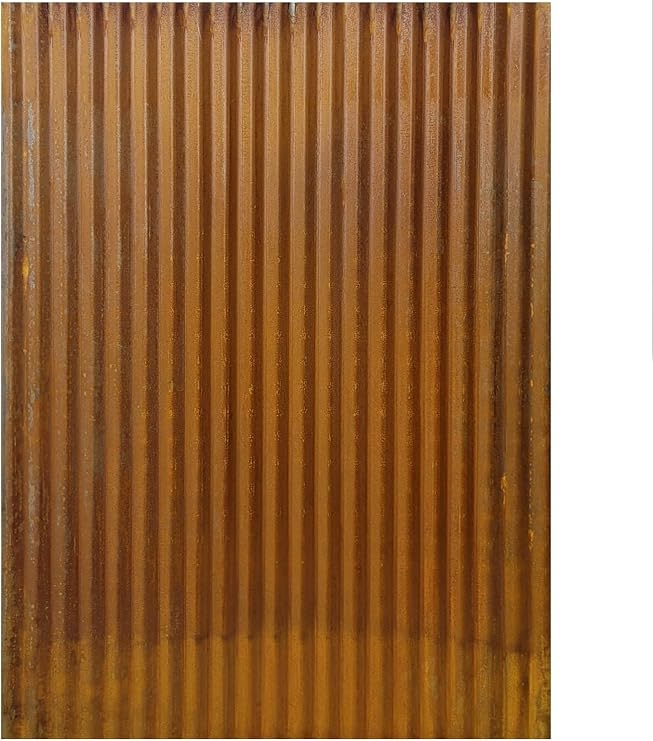 Steel Rustic Corrugated Metal Wainscoting (Rusted) - Corrugated Metal Sheets, Metal Wall Panels - Dakota Tin
