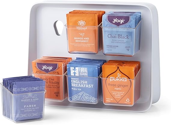 YouCopia TeaStand 120 Tea Bag Organizer, Cabinet to Counter Tea Bag Caddy