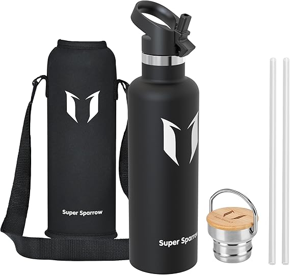 Sparrow Insulated Water Bottle W/Straw -Metal Water Bottles-500ml&750ml&1L