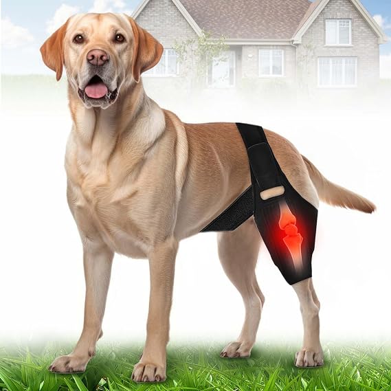 Dog Knee Brace Leg Braces - Adjustable Dog Leg Brace for Torn ACL Hind Leg Joint Pain Muscle Sore Pet Brace Black# (M)