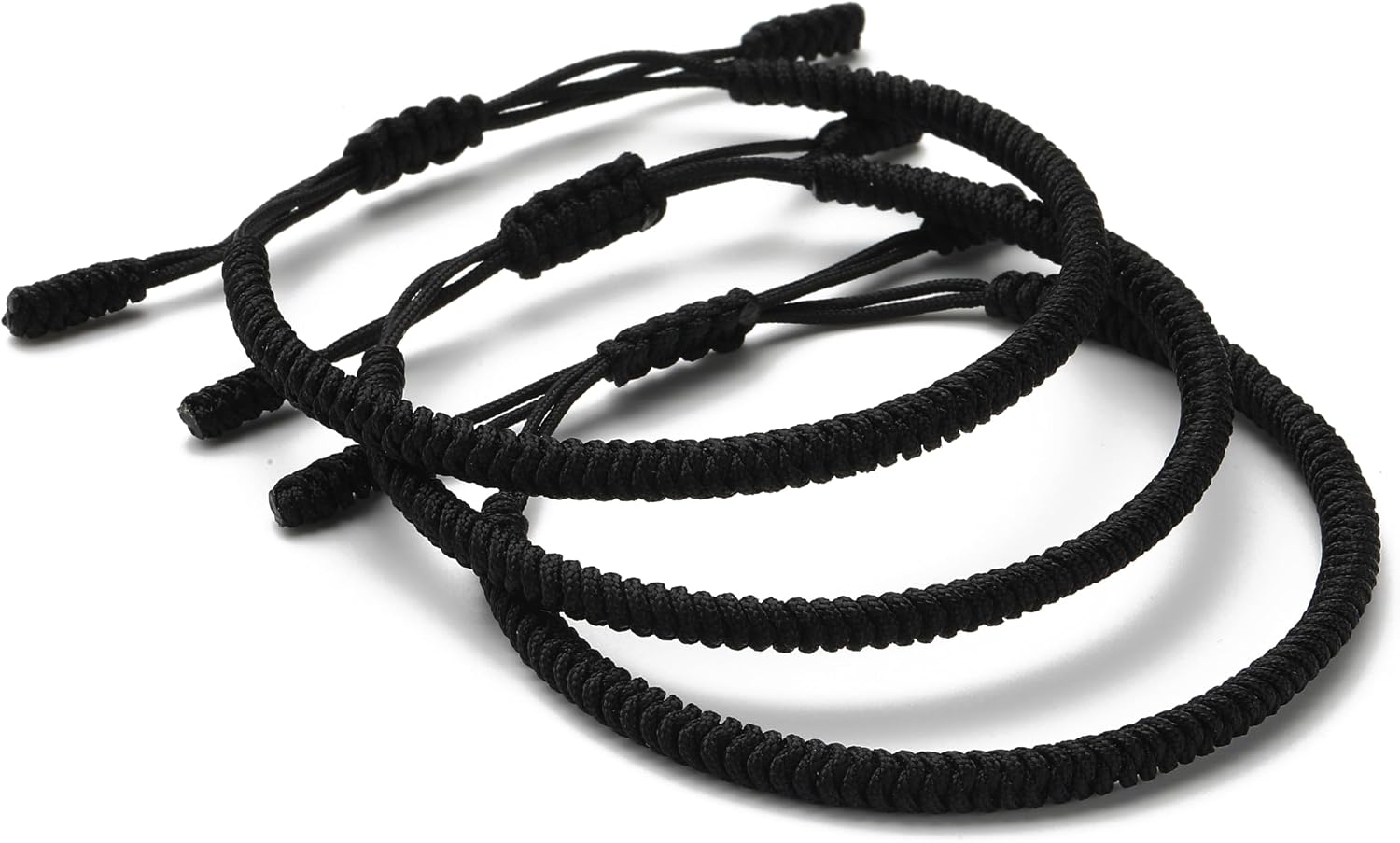 3 Tibetan lucky bracelets  Buddhist gift! - Handmade. Adjustable to your wrist. For men and women. Friendship bracelets made of braided fabric