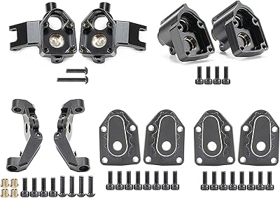 UTB18 Axle Portal Covers, Brass Counter Weight Axle Housing Black Coating for Axial RC Crawler 118 UTB18 Capra Unlimited Trail Buggy RTR Upgrade Part