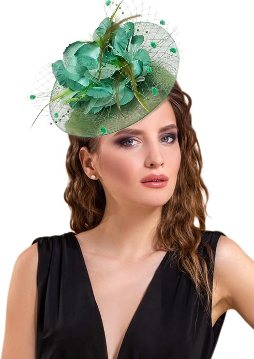 Fascinators Hats Women Pillbox Hat Feathers Derby Headband Wedding Headwear Tea Party Hair Clip 20s 50s Top Hat