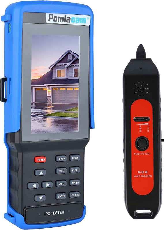 Coaxial CCTV Tester H.265 4K IP 5MP AHD 8MP CVI TVI CVBS Camera Testing Monitor ONVIF POE UTP IPC9310SN (with Cable tracker)