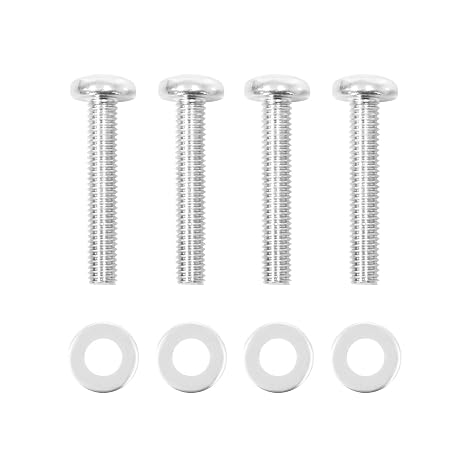MOUNT-IT! M8 Screws for Samsung TV [M8 x 45mm, Pitch 1.25mm] Stainless Solid Steel Screw Bolts for Wall Mounting | Samsung 7, 8 9 Series Compatible (Silver)