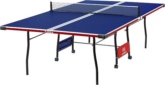 JOOLA Indoor 15mm Ping Pong Table with Quick Clamp Ping Pong Net Set - Single Player Playback Mode - Regulation Size Table Tennis Table - Compact Storage Ping Pong Table