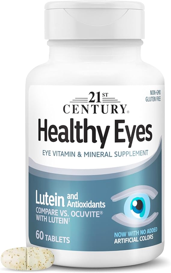21st Century Healthy Eyes with Lutein Vision Support Tablets, 60 Count