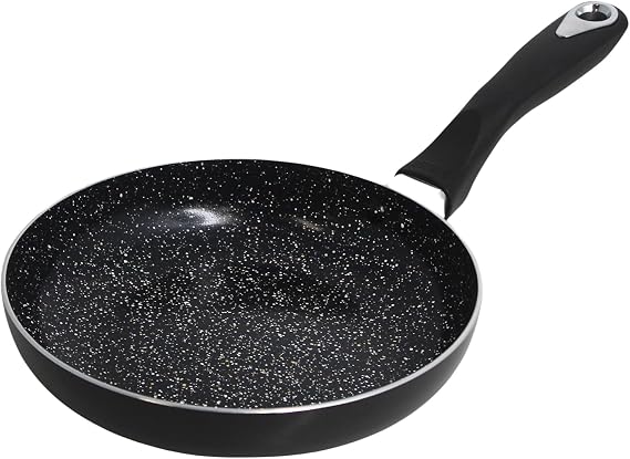 IMUSA 8 Inch Bistro Cera Aluminum Speckled Black Ceramic Fry Pan