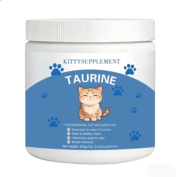 KittySupplement Taurine Powder for Cats,Heart Health & Vision Care, Essential for Feline Daily Wellness,200 Grams