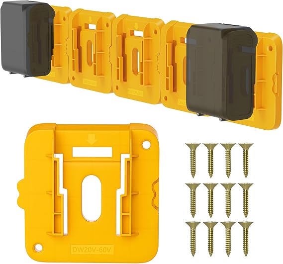 6 Pack Battery Mount Holder Compatible for Dewalt 20V 60V