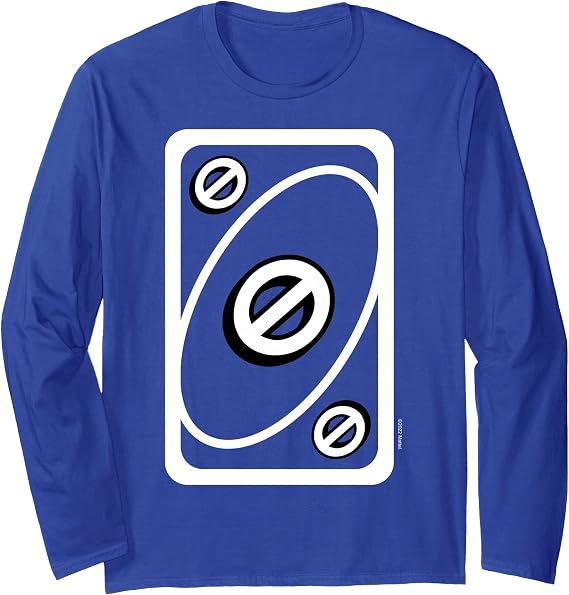 UNO - Blue Skip Card Long Sleeve T-Shirt