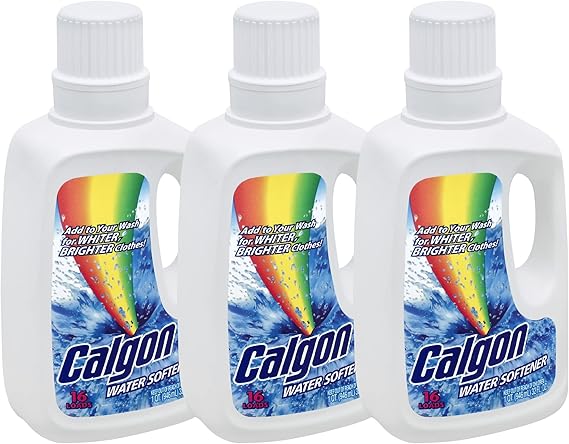 Calgon Liquid Water Softener, 32 FL Oz Bottle, Laundry Detergent Booster, Brighter Clothes (Pack of 3)