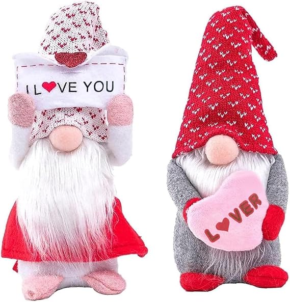 2Pcs Valentines Gnomes Gifts for Girlfriend Wife Plush Gnomes Decor