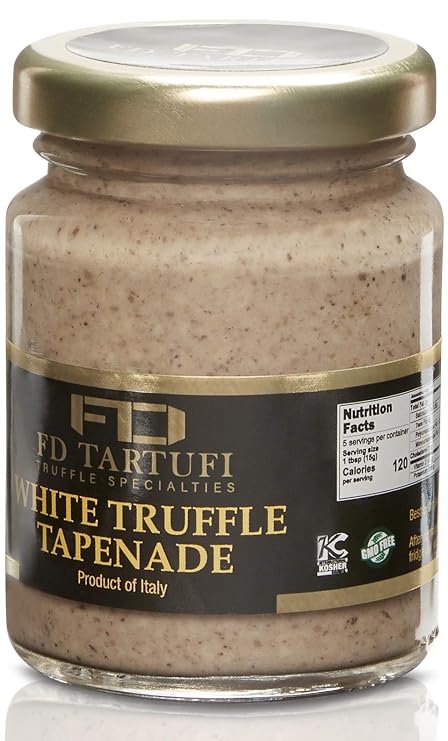 FD TARTUFI White Truffle Tapenade 80g (2.82oz) | Tuber Borchii, Gourmet Food Sauce, Non GMO, Made in Italy, Kosher