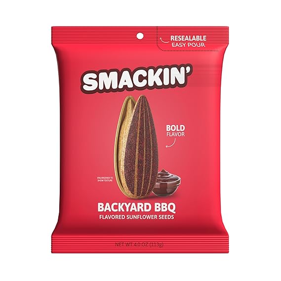 Smackin' Snacks Sunflower Seeds Byrd BBQ 4 oz (Pack of 12)