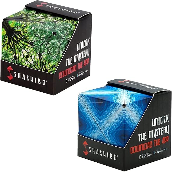 Shashibo DODECA Magnetic Puzzle Cube Bundle, Elements and Blue Planet