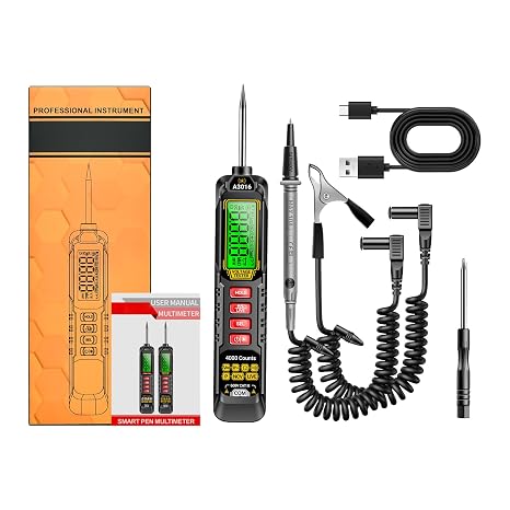 Pen Multimeter - Smart Voltage Sensor, Current Measuring Function, Conduction Check Function, Portable Style Construction | Wire Testing, Outlet Inspection, DIY Troubleshooting, Field Work
