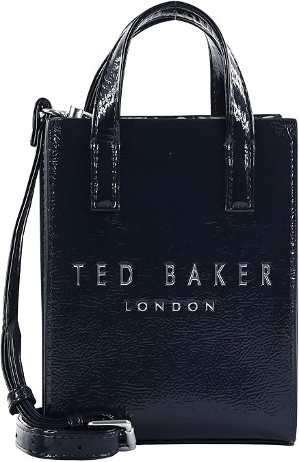 Ted Baker Cathhy Mini Printed Crinkle Icon Bag for Women, One Size, Navy
