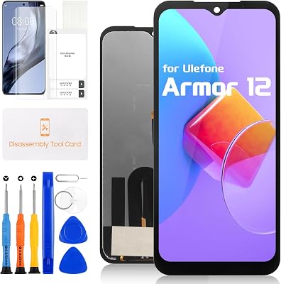 LCD Display for Ulefone Armor 12 Screen Replacement for Ulefone Armor 12 LCD Screen Armor12 Touch Screen Digitizer Glass Full Assembly with Repair Tools