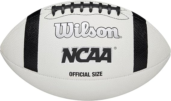WILSON NCAA Classic Football - Official Size, White