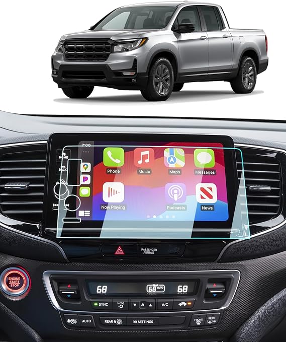 2024-2026 Ridgeline Matte Anti-Glare Screen Protector - For Honda Ridgeline (Sport/RTL/TrailSport/Black Edition) 9 Inch Touchscreen, 2025 2026 Ridgeline 9H Tempered Glass Anti-Fingerprints Scratch Cover