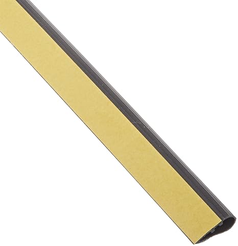 Hager - 726S020400000000 726S 204" (17ft) Silicone Weatherstrip and Smoke Gasketing Seal, Press-on Adhesive, Teardrop Shape Flexible to -70F Charcoal