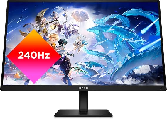 HP OMEN 27s FHD 240Hz Gaming Monitor, Full HD Display (1920 x 1080), IPS Panel, 99% sRGB, 95% DCI-P3, 16:9, OMEN Gaming Hub, 27s (2023)