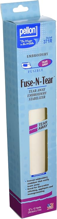 Pellon Fuse-N-Tear Stabilizer-12 X12 Yards, White,371R