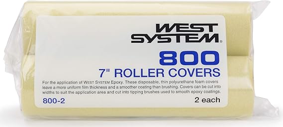 WEST SYSTEM 800 Foam Roller Covers | 2-Pack Epoxy Roller Covers for Resin and Epoxy Coatings | Epoxy Paint Roller for Smooth Application | Made in the USA