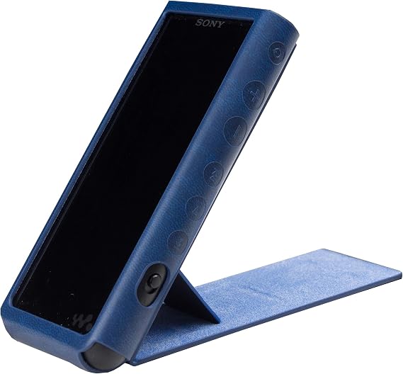 for Sony NW-ZX507 / ZX505 / ZX500 , Hand Crafted MITER CASE Cover [ Patented Stand Case for Sony Walkman ZX507 ] (Navy)