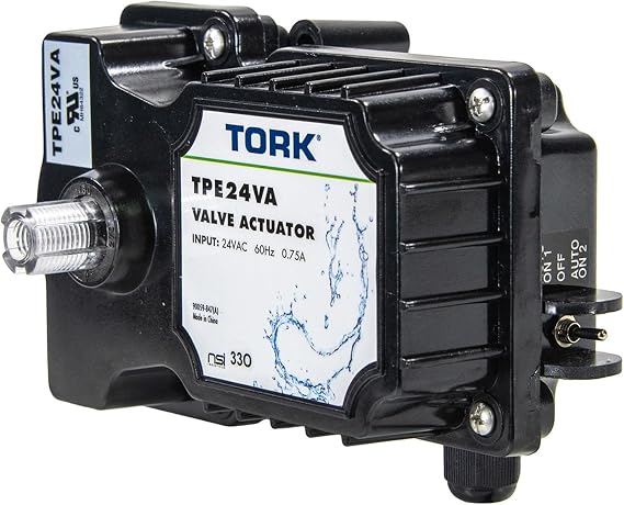 TORK TPE24VA 24V Valve Actuator Control for Pool and Spa Systems | Compatible with all 24VAC Control Systems; for Pools; Solar Equipment; UL Approved for Safety