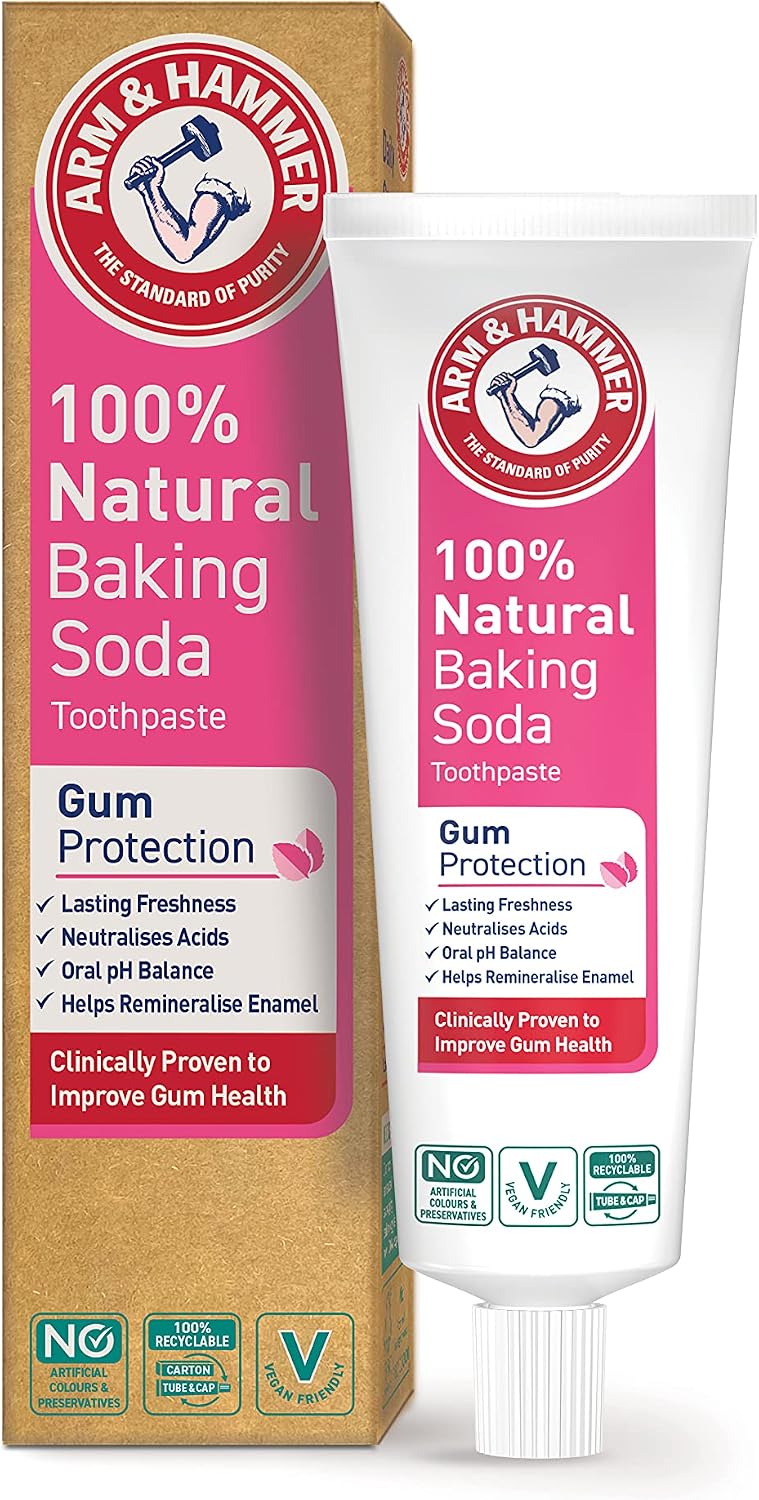 Arm & Hammer 100% Natural Baking Soda Gum Protection Toothpaste, 75ml