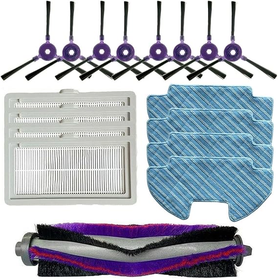 Chuancheng 17Pcs Accessories Kit for Samsung Powerbot-E VR05R5050WK Vacuum Cleaner, 1 Main-Brush,8 Side Brush, 4 Filter, 4 Mop Cloth