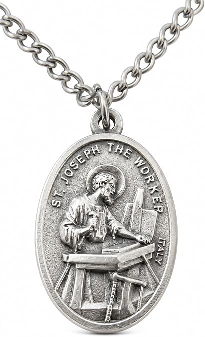 Westmon Works Saint Joseph the Home Seller Italian Medal Necklace Deluxe Set and Holy Card